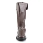 Captain Mid Calf Cuffed Brown Boots