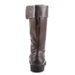 Captain Mid Calf Cuffed Brown Boots