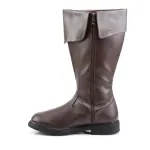 Captain Mid Calf Cuffed Brown Boots