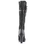 Glam Lace Overlay Knee Boots