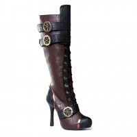 Quinley Steampunk Brown Boots