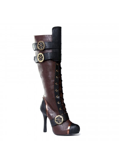 Quinley Steampunk Brown Boots