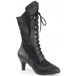 Divine Wide Width Black Victorian Platform Boots