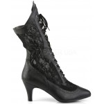 Divine Wide Width Black Victorian Platform Boots